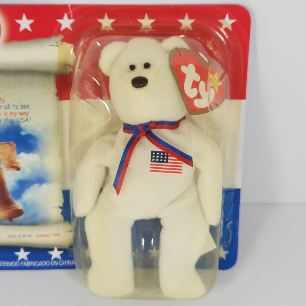 Vtg McDonald's TY Beanie Baby Liberty the Bear 2000 with original packaging - Picture 2 of 9